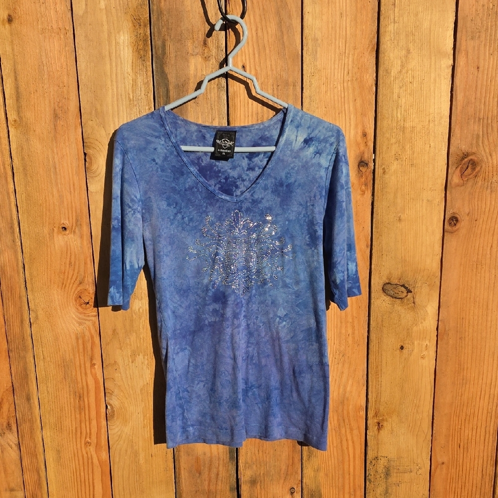 Sledge Tie Dye Rhinestone Top